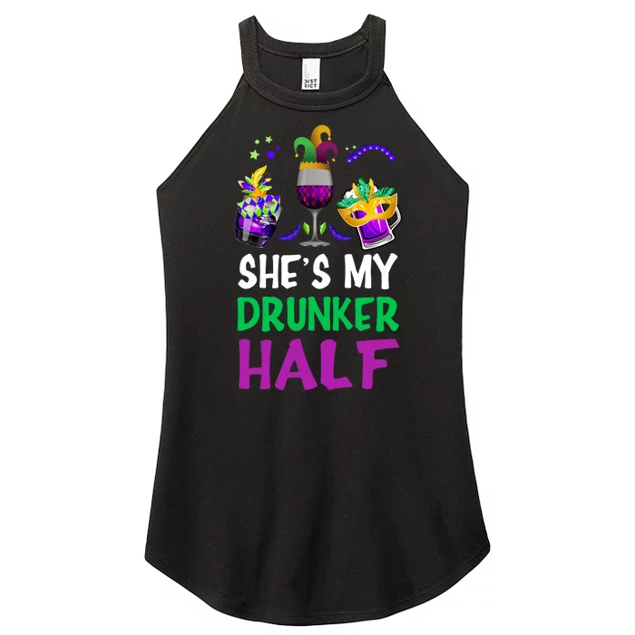 Mardi Gras She's My Drunker Half Women’s Perfect Tri Rocker Tank