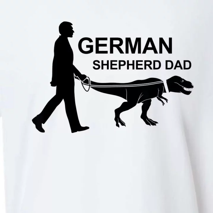 Mens German Shepherd Dad Dinosaur GSD Owners Funny Father's Day Sueded Cloud Jersey T-Shirt