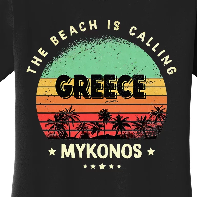 Mykonos Greece Souvenir Summer Beach Gift Women's T-Shirt