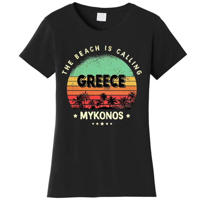 Mykonos Greece Souvenir Summer Beach Gift Women's T-Shirt