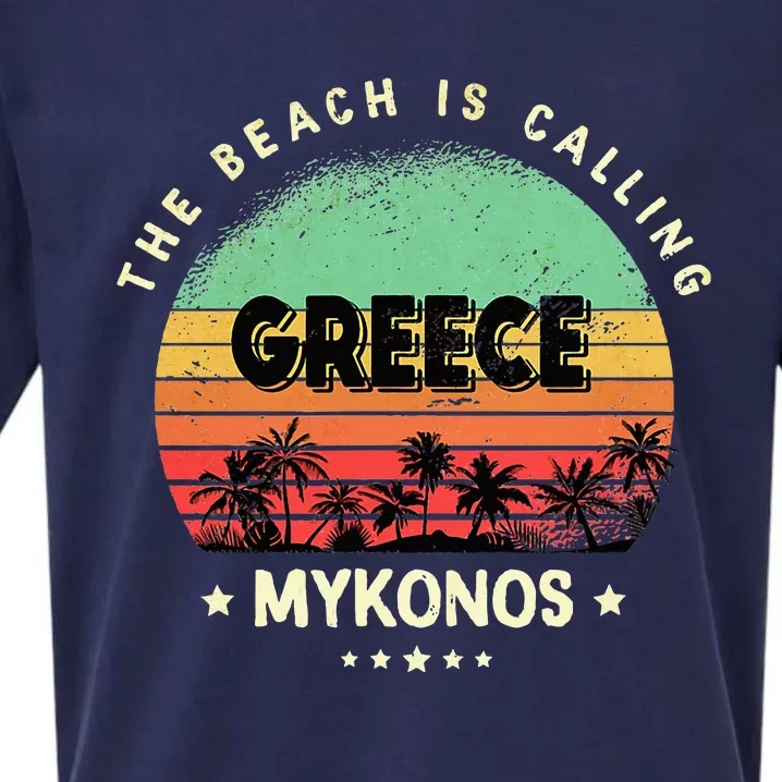 Mykonos Greece Souvenir Summer Beach Gift Sueded Cloud Jersey T-Shirt