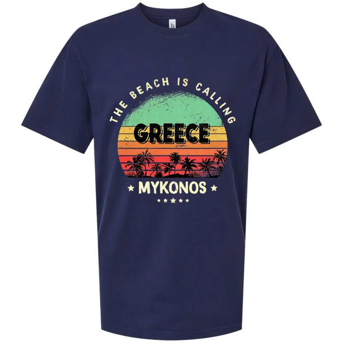 Mykonos Greece Souvenir Summer Beach Gift Sueded Cloud Jersey T-Shirt