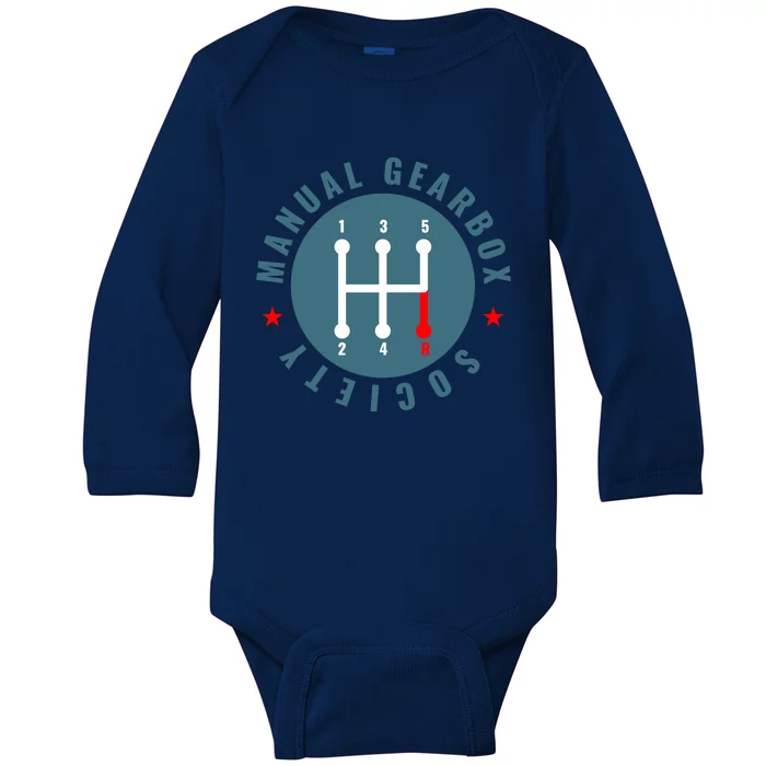 Manual Gearbox Society Baby Long Sleeve Bodysuit