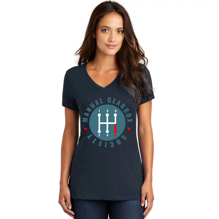 Manual Gearbox Society Women's V-Neck T-Shirt