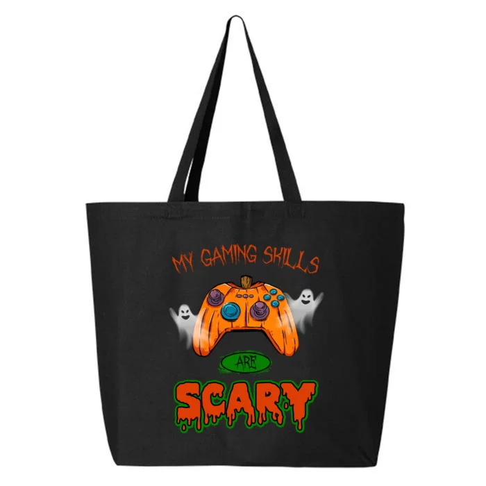 My Game Skills Are Scary Funny Gamer Halloween 25L Jumbo Tote