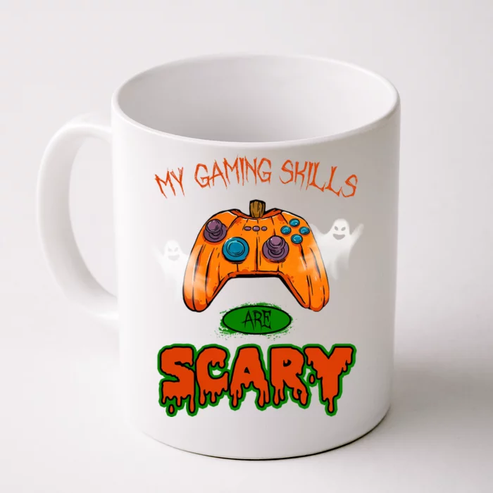 My Game Skills Are Scary Funny Gamer Halloween Front & Back Coffee Mug