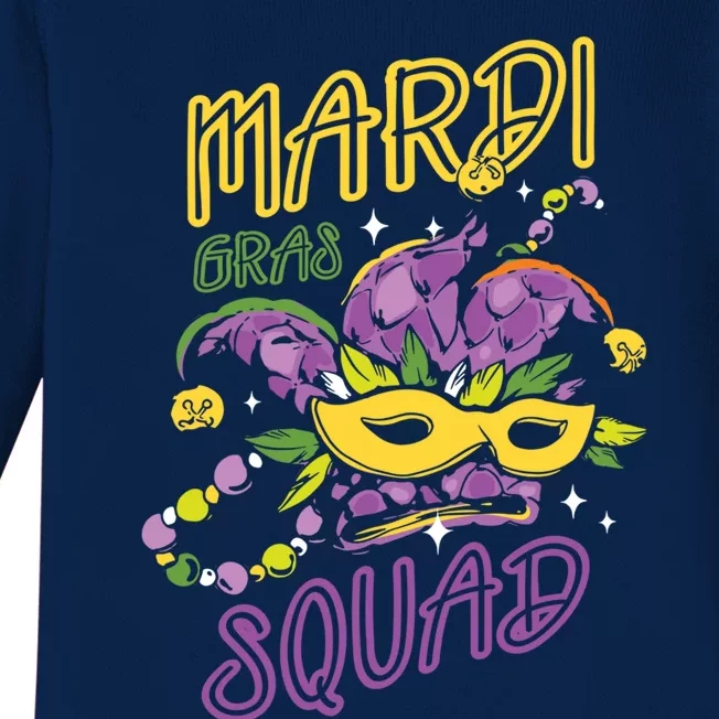 Mardi Gras Squad Festival Masquerade Shenanigan Great Gift Baby Long Sleeve Bodysuit