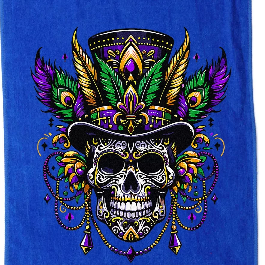 Mardi Gras Skull Top Hat New Orleans Witch Doctor Voodoo Platinum Collection Golf Towel