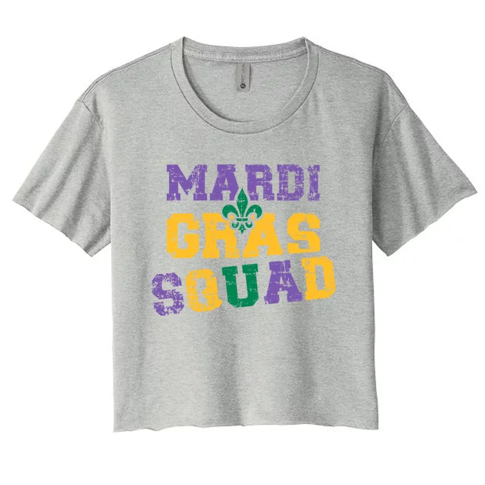 Mardi Gras Squad Great Gift Women's Crop Top Tee