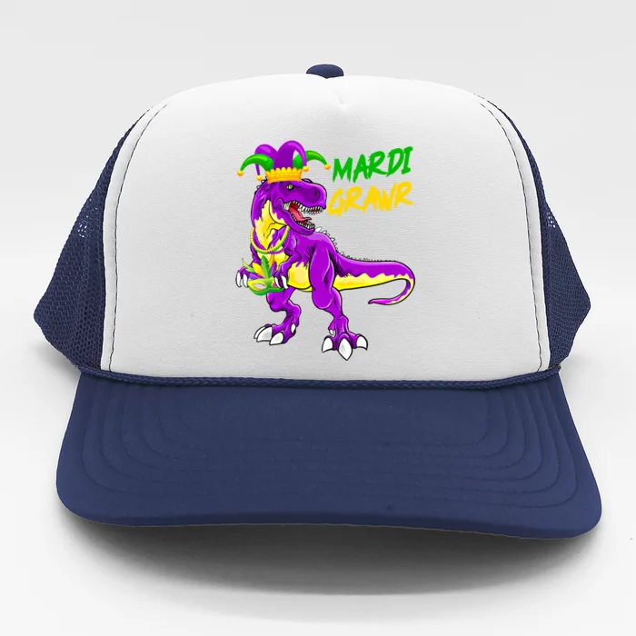 Mardi Grawr Saurus Funny Mardi Gras Party Carnival Costume Gift Trucker Hat