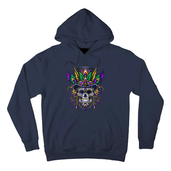 Mardi Gras Skull Top Hat New Orleans Witch Doctor Voodoo Hoodie