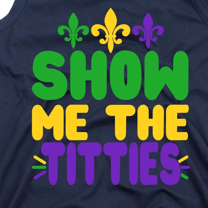 Mardi Gras Show Me The Titties Tank Top