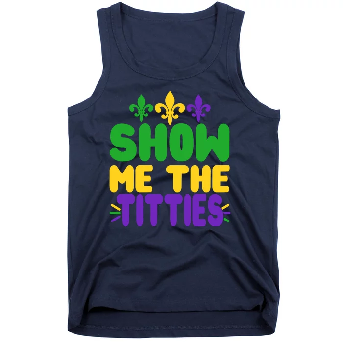 Mardi Gras Show Me The Titties Tank Top