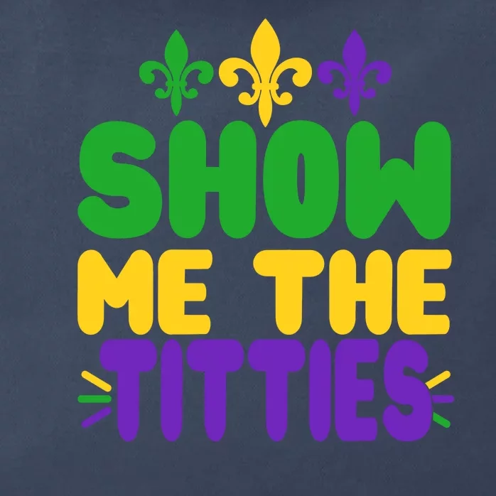 Mardi Gras Show Me The Titties Zip Tote Bag