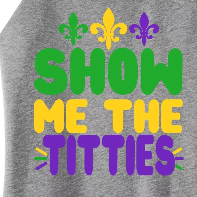 Mardi Gras Show Me The Titties Women’s Perfect Tri Rocker Tank