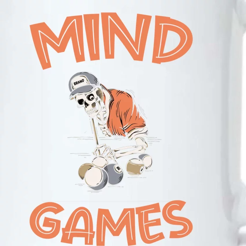 Mind Games Skeleton Pool Player Billiard Ball Queue Gift Black Color Changing Mug