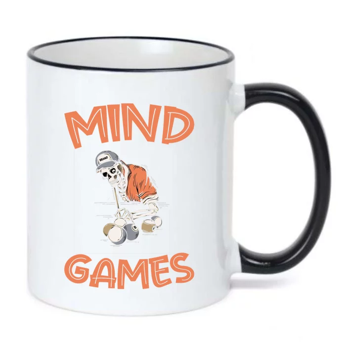 Mind Games Skeleton Pool Player Billiard Ball Queue Gift Black Color Changing Mug