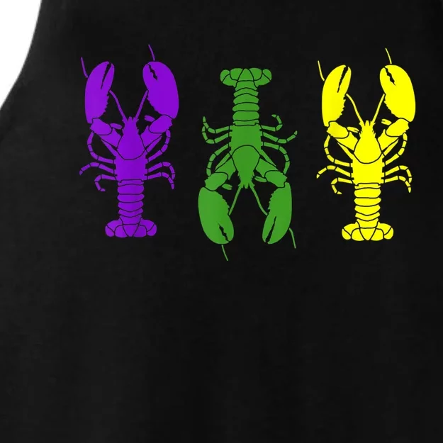 Mardi Gras Shirt, Craw Fish , Mardi Gras Outfit Ladies Tri-Blend Wicking Tank