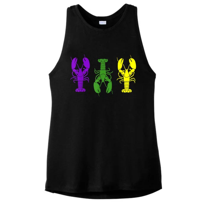 Mardi Gras Shirt, Craw Fish , Mardi Gras Outfit Ladies Tri-Blend Wicking Tank