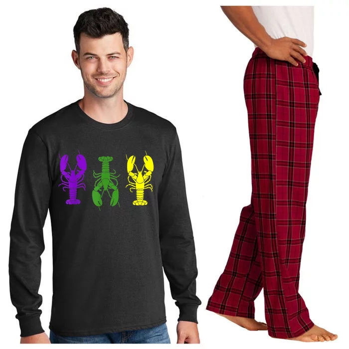 Mardi Gras Shirt, Craw Fish , Mardi Gras Outfit Long Sleeve Pajama Set