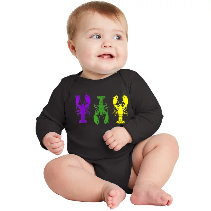 Mardi Gras Shirt, Craw Fish , Mardi Gras Outfit Baby Long Sleeve Bodysuit