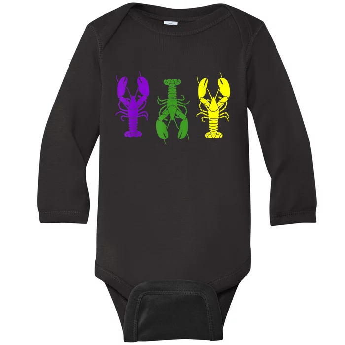 Mardi Gras Shirt, Craw Fish , Mardi Gras Outfit Baby Long Sleeve Bodysuit