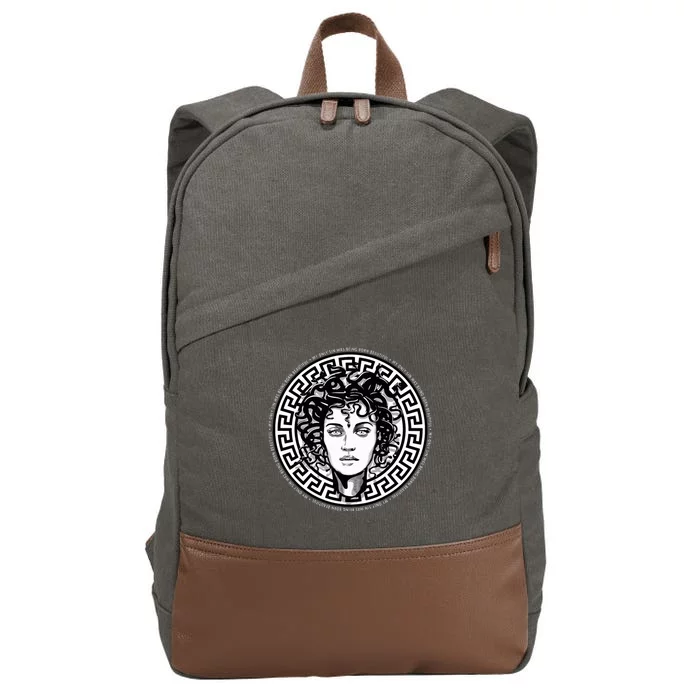 Medusa Gorgon Snake Head Greek Mythology Ancient Myth Cotton Canvas Backpack