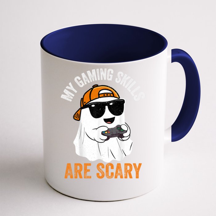 My Gaming Skills Are Scary Funny Gaming Halloween Gift Front & Back Coffee Mug