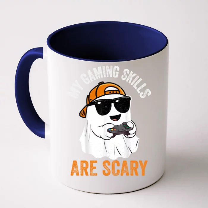 My Gaming Skills Are Scary Funny Gaming Halloween Gift Front & Back Coffee Mug