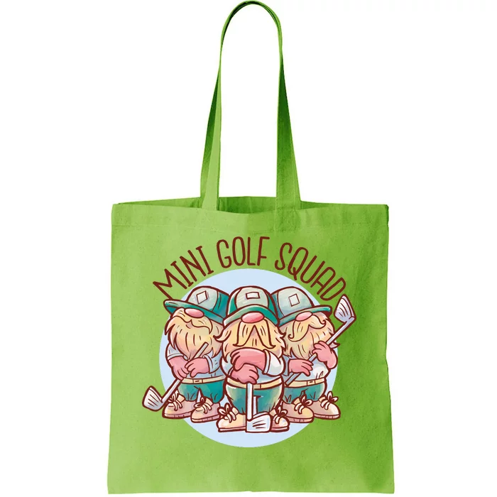 Mini Golf Squad Gnomes Tote Bag