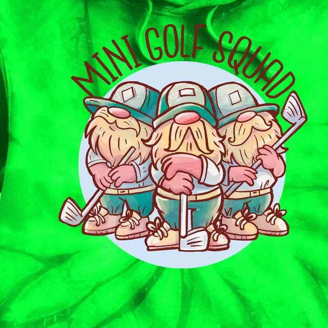 Mini Golf Squad Gnomes Tie Dye Hoodie