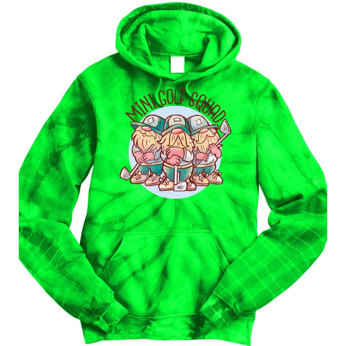 Mini Golf Squad Gnomes Tie Dye Hoodie