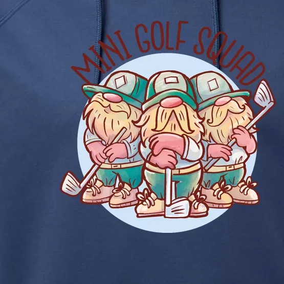 Mini Golf Squad Gnomes Performance Fleece Hoodie