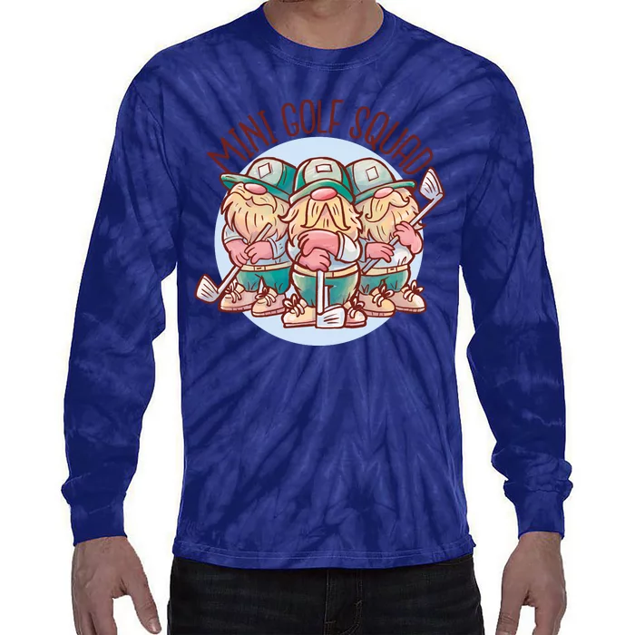 Mini Golf Squad Gnomes Tie-Dye Long Sleeve Shirt