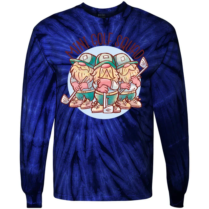 Mini Golf Squad Gnomes Tie-Dye Long Sleeve Shirt