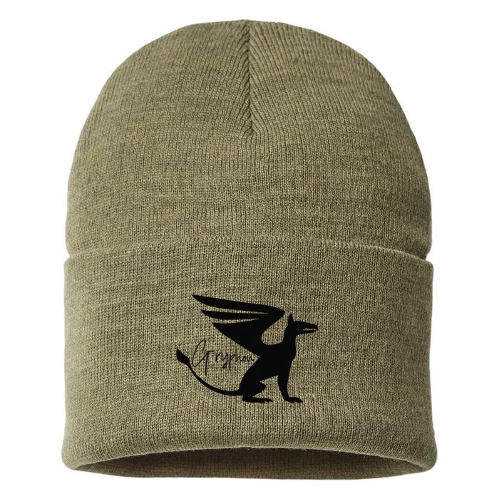 Majestic Gryphon Symbol Mythical Guardian Of Sky And Earth Sustainable Knit Beanie