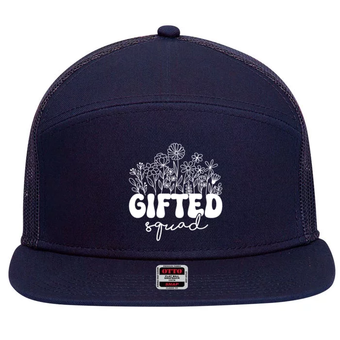 Matching Gifted Squad Teacher Education Team School Crew Great Gift 7 Panel Mesh Trucker Snapback Hat