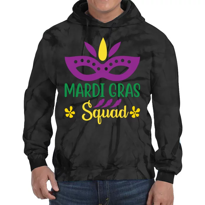 Mardi Gras Squad Tie Dye Hoodie