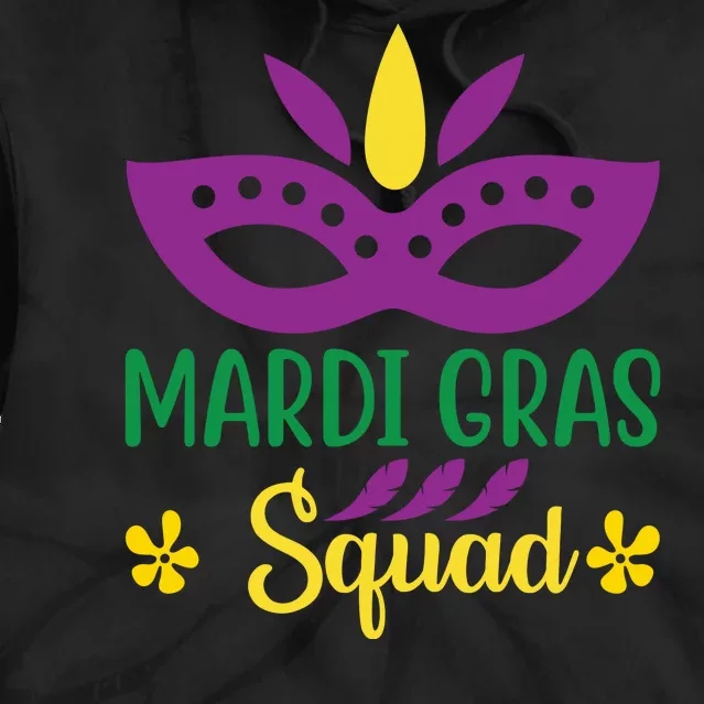 Mardi Gras Squad Tie Dye Hoodie