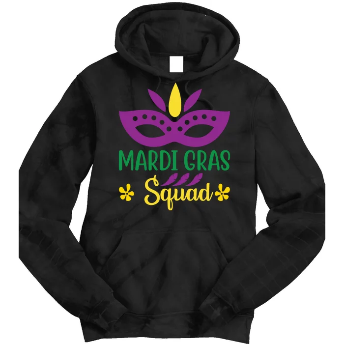 Mardi Gras Squad Tie Dye Hoodie