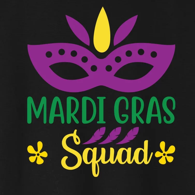 Mardi Gras Squad Women's Crop Top Tee