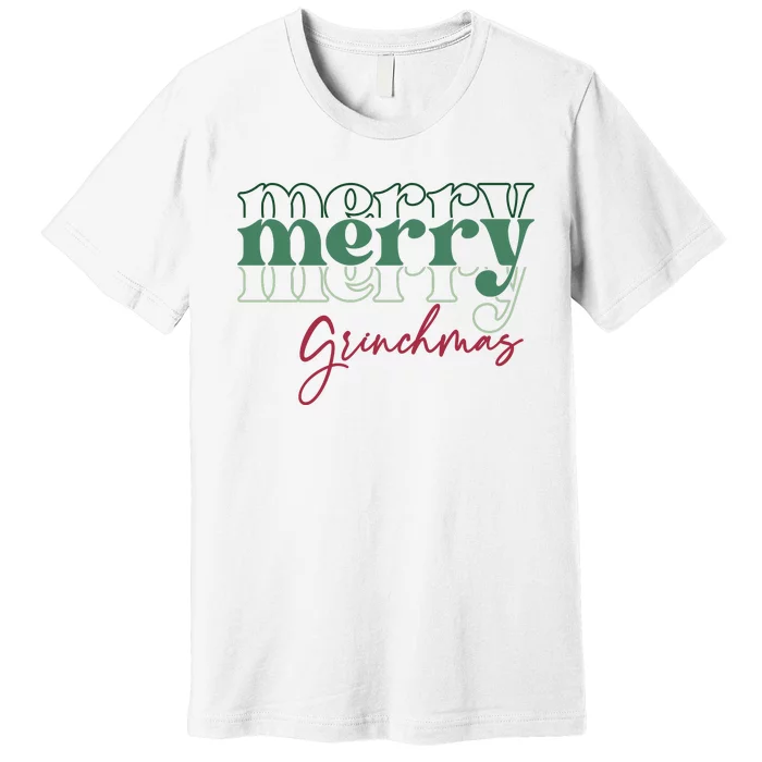 Merry Grinchmas Super Cute Christmas Premium T-Shirt