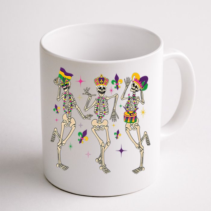 Mardi Gras Skeleton Carnival Funny Dancing Skeletons Gift Front & Back Coffee Mug