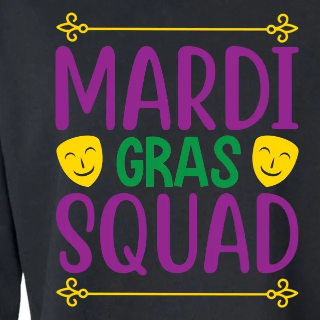 Mardi Gras Squad Cropped Pullover Crew