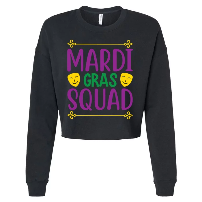 Mardi Gras Squad Cropped Pullover Crew