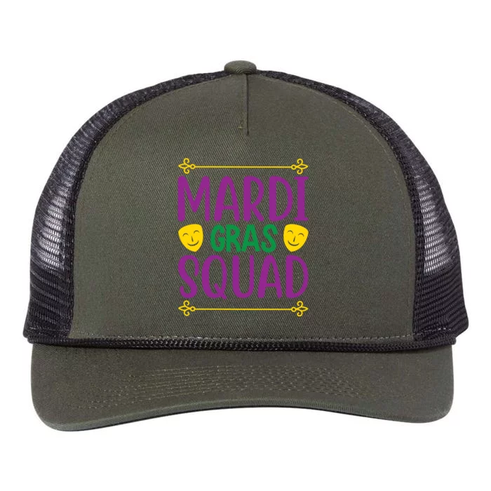 Mardi Gras Squad Retro Rope Trucker Hat Cap