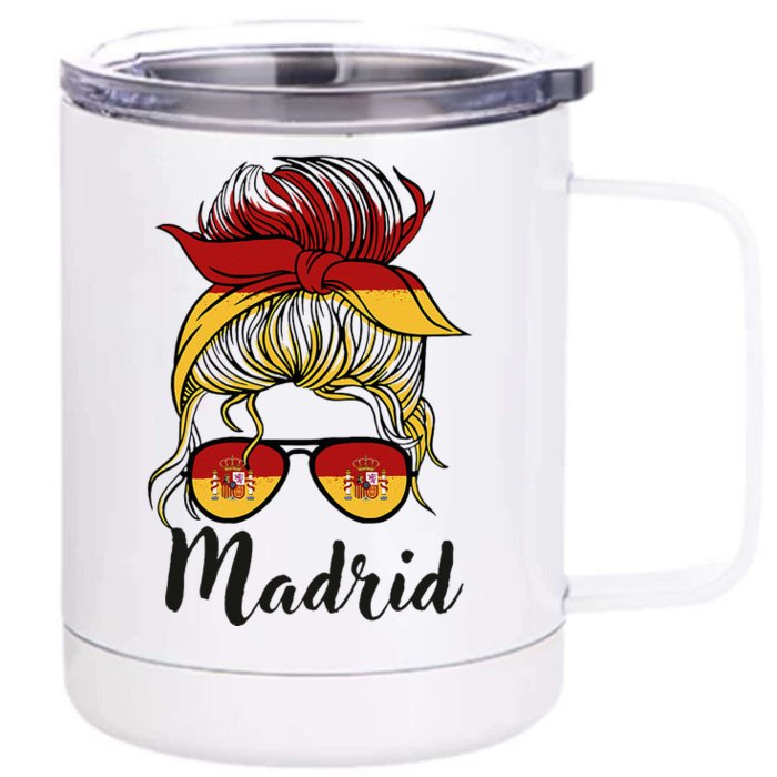 Madrid Girl Spanish Flag Spain Front & Back 12oz Stainless Steel Tumbler Cup