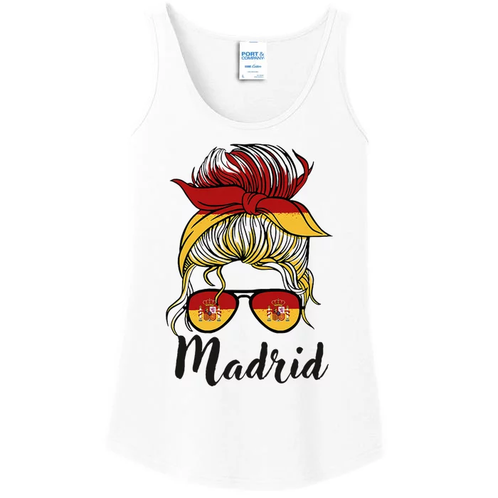 Madrid Girl Spanish Flag Spain Ladies Essential Tank