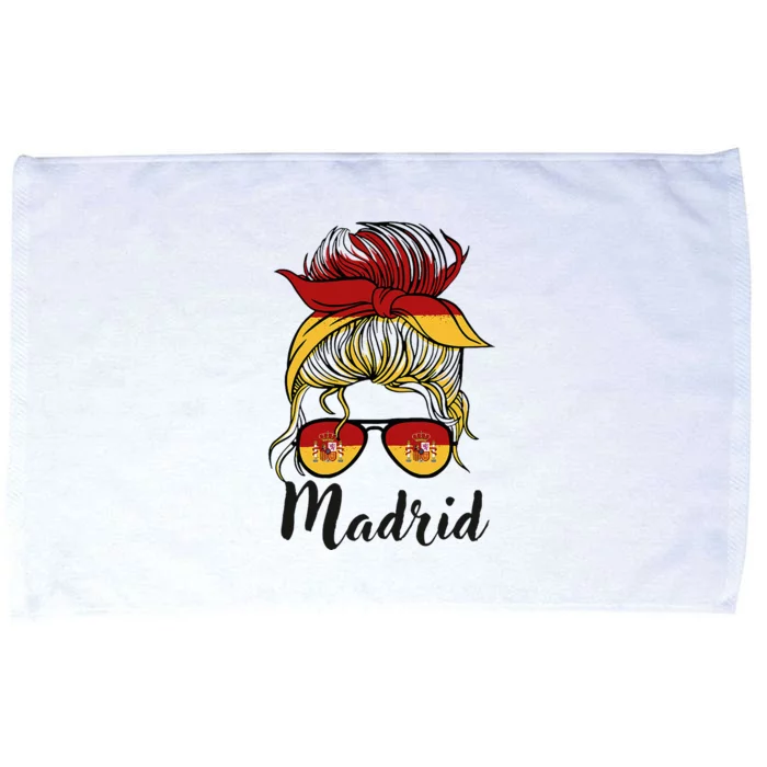 Madrid Girl Spanish Flag Spain Microfiber Hand Towel