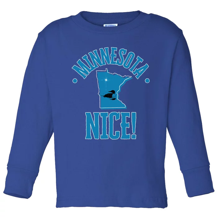 Minnesota Gift Souvenir With Loon Frit Toddler Long Sleeve Shirt